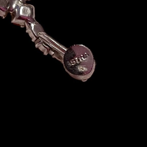 Vintage Astra Joseph Wiesner Rhinestone Dangle Screw Back Earrings EUC - Picture 7 of 7